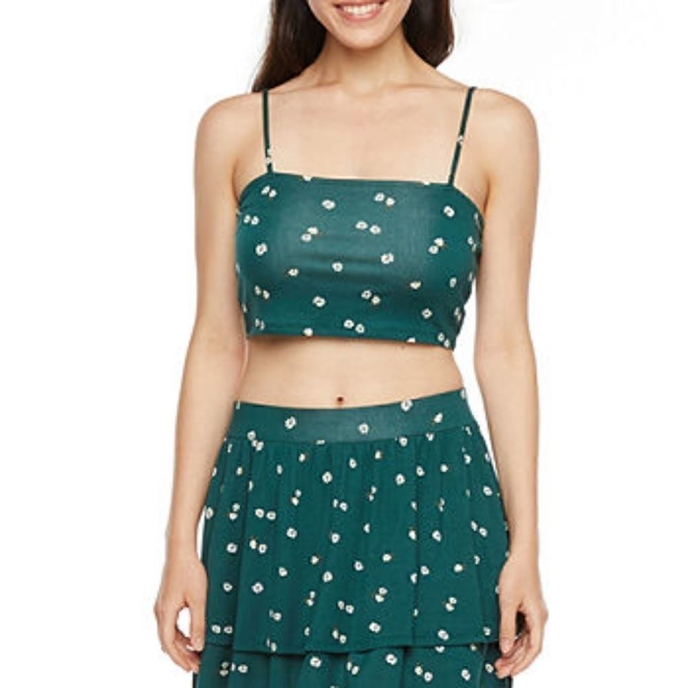Arizona Juniors Womens Straight Neck Sleeveless Tank Top & Skirt